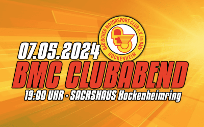07. Mai 2024 BMC Clubabend am Hockenheimring